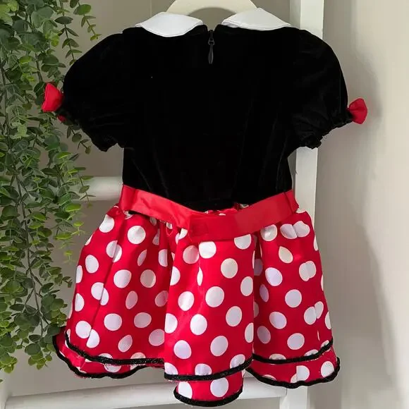 12-18 month Disney Minnie Mouse Dress Costume baby girl Polka dot dress - Picture 8 of 11